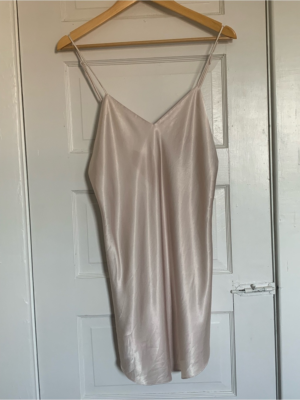 VTG Silky Satin Slip Dress - Pale Blush  size M